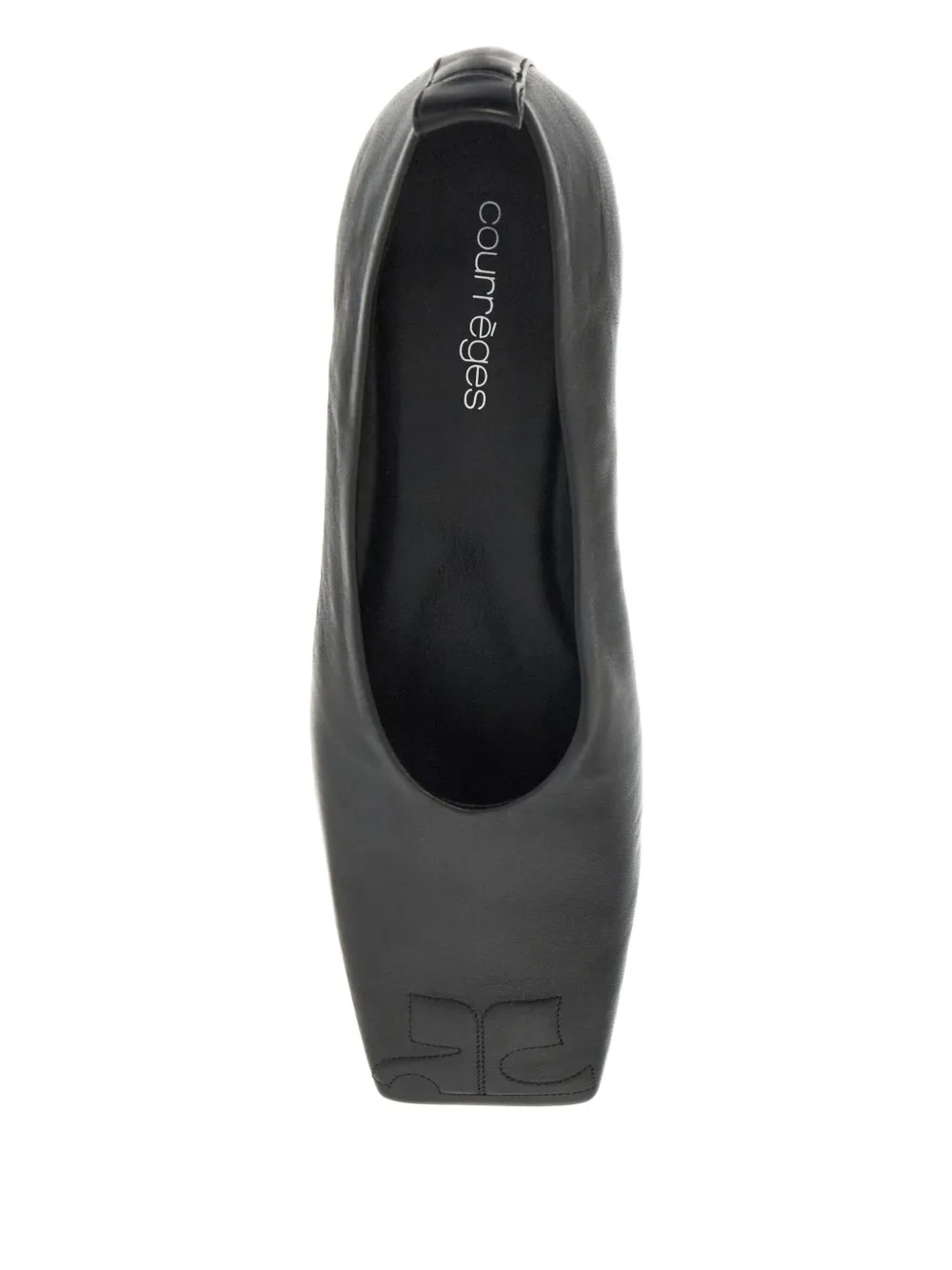 Courrèges logo-detail ballet flats | Image 2