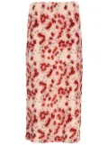 Bernadette floral knitted skirt - Pink