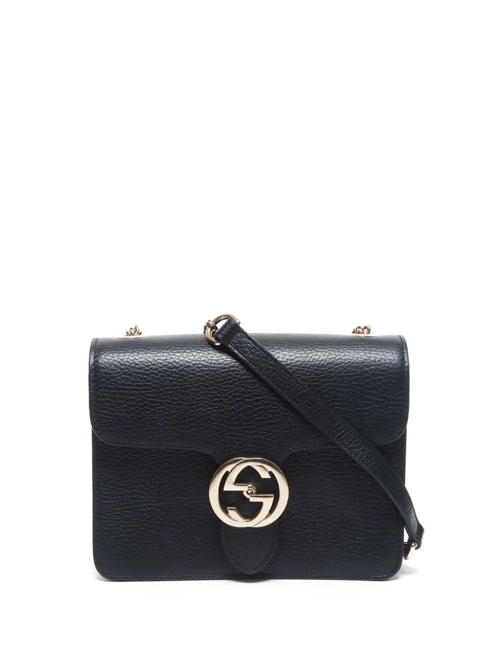 Gucci Pre-Owned 2016-2020s Interlocking G Shoulder Bag | Black 