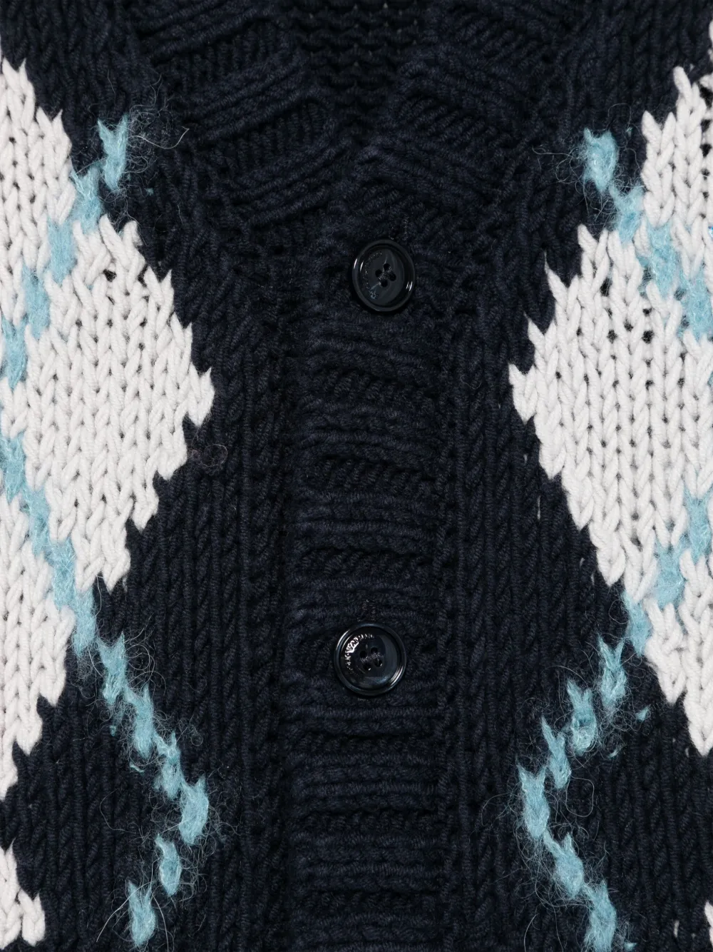 Emporio Armani Kids Vest met argyle patroon Zwart