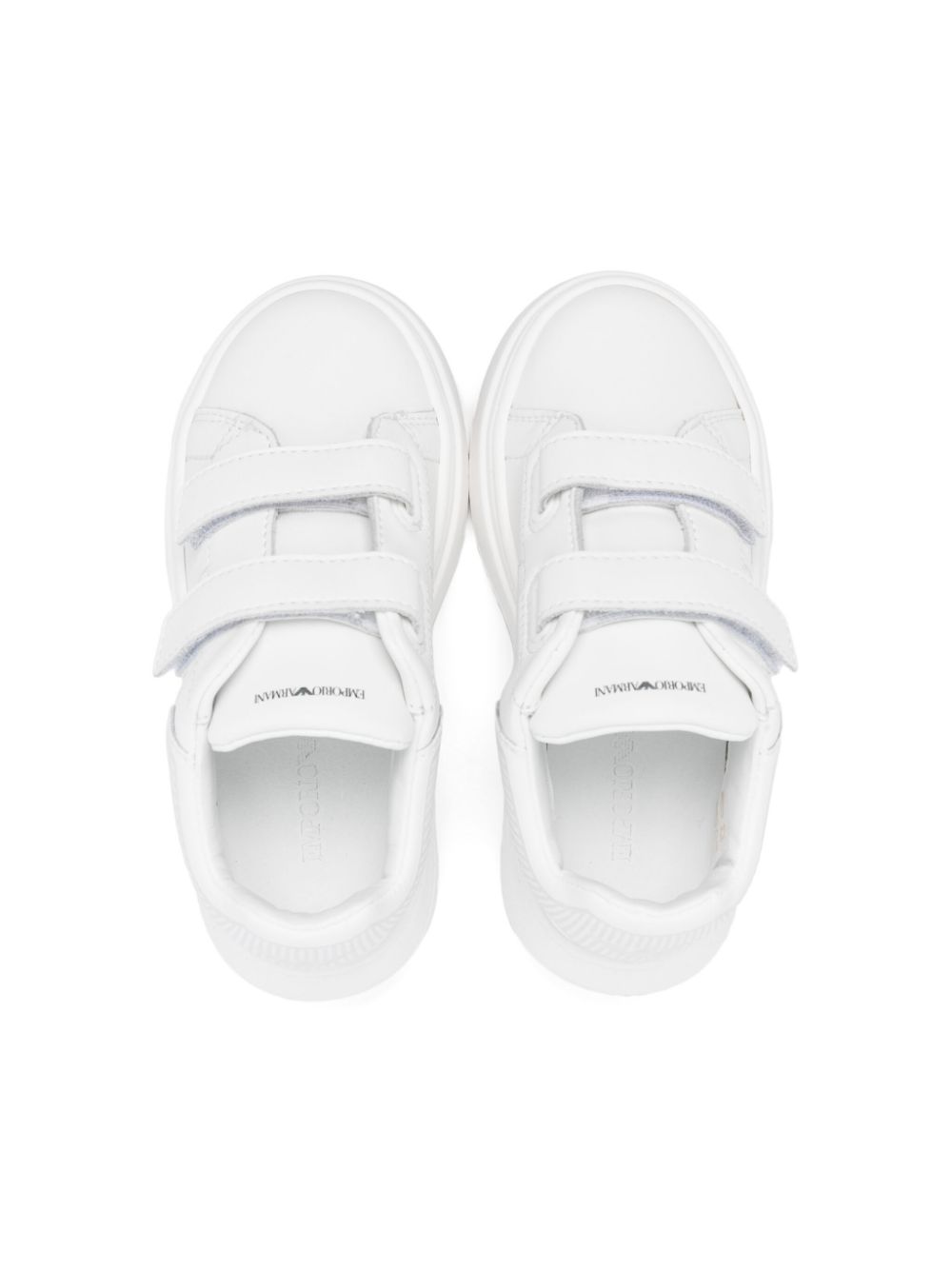 Emporio Armani Kids Leren sneakers Wit