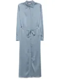 Herno satin maxi dress - Blue