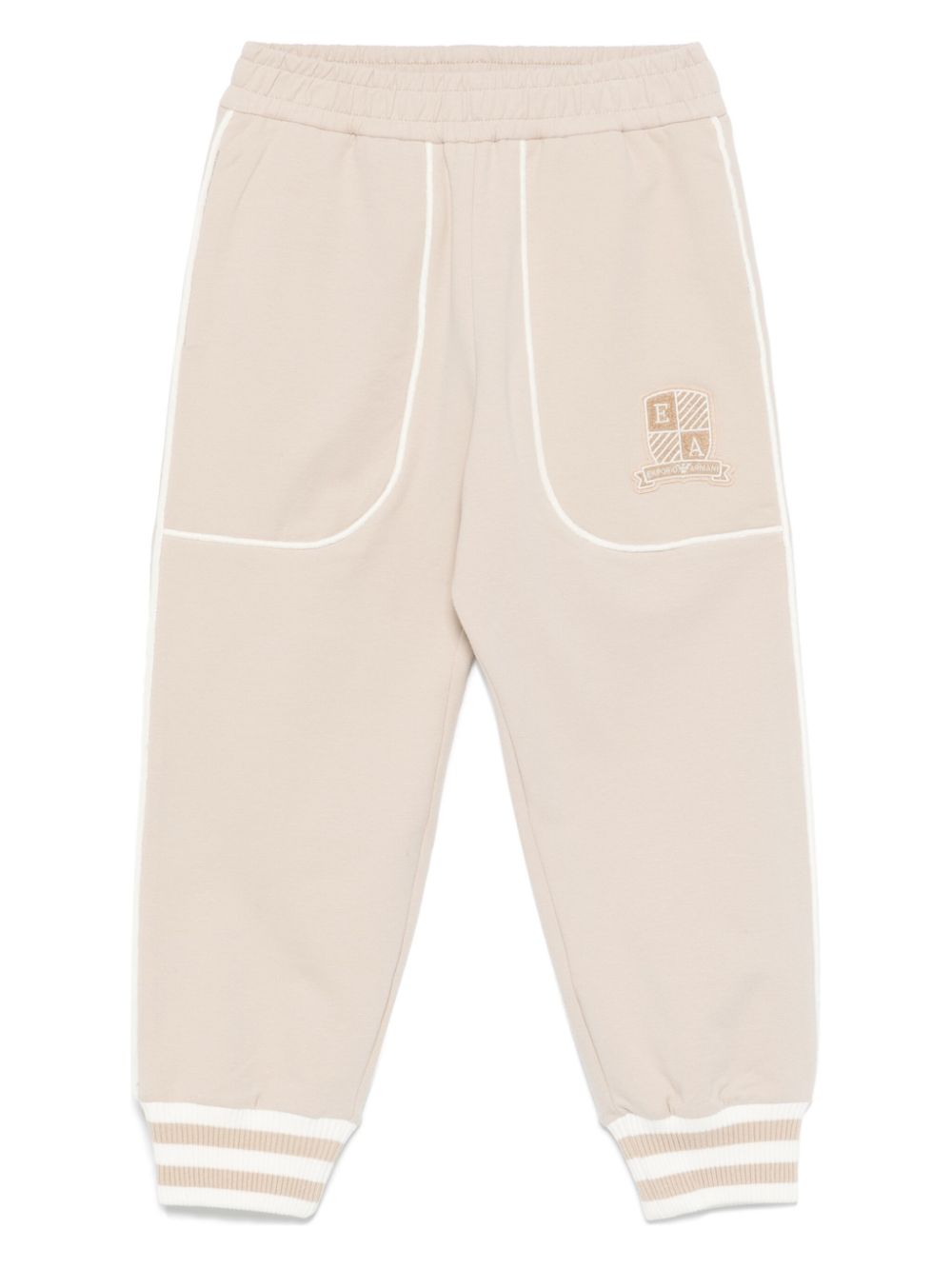 Emporio Armani Kids logo-patch track trousers - Neutrals