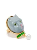 Andres Gallardo Cat Face Collar ring - Blue