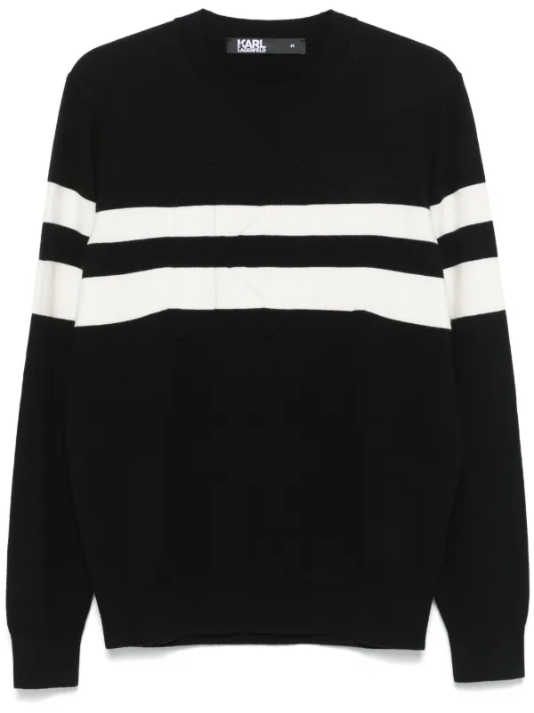 KARL LAGERFELD ニットテラトトラウサ 236W1003 998BLACKWHITE Karl Lagerfeld セーター