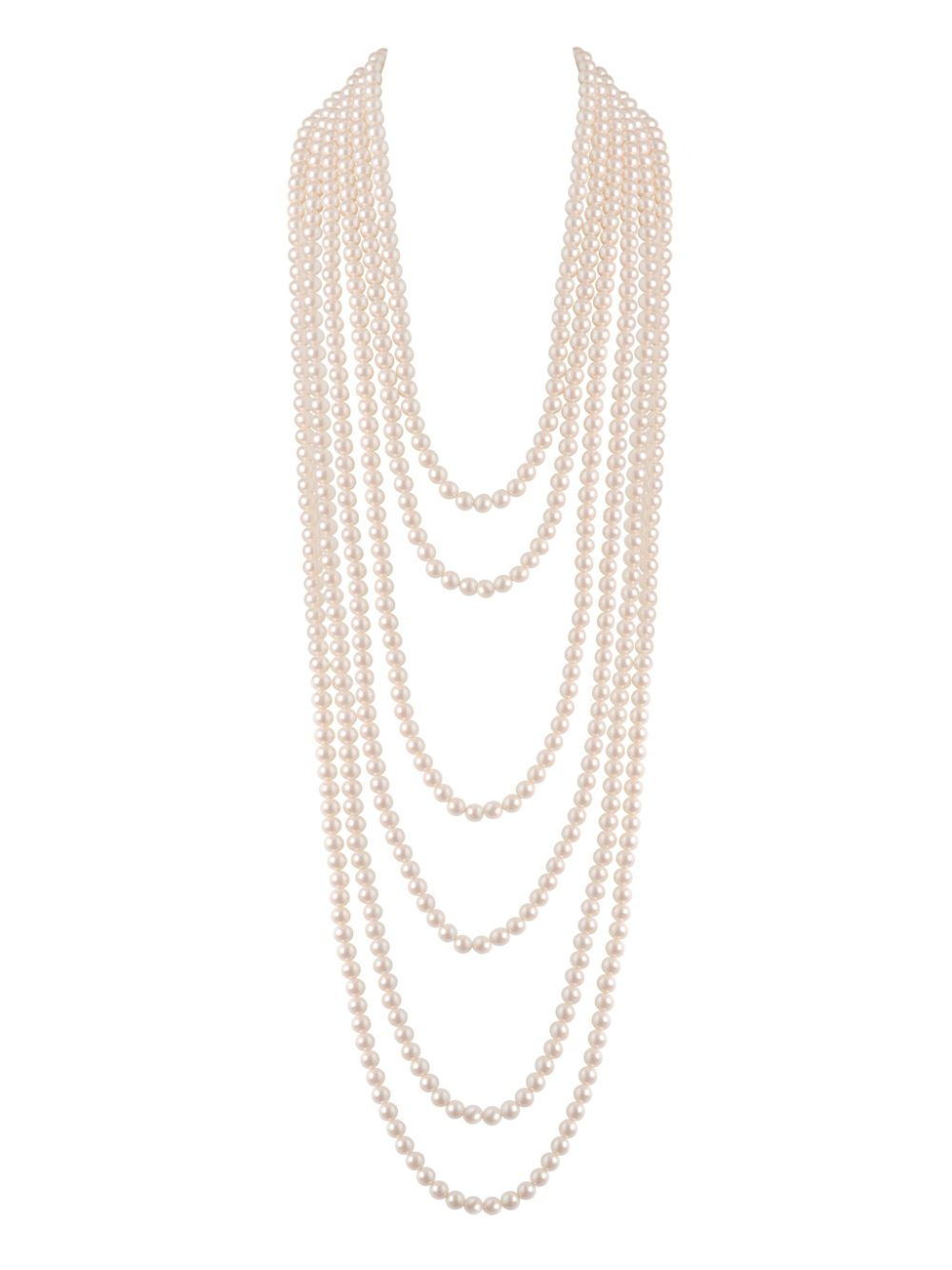 Susan Caplan Vintage 1970 multiple-strand faux-pearl necklace - White