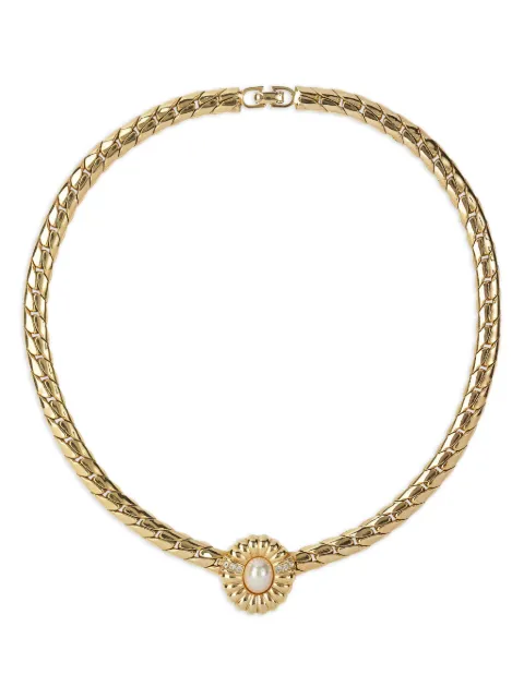 Christian Dior Pre-Owned 1980s faux-pearl chain necklace