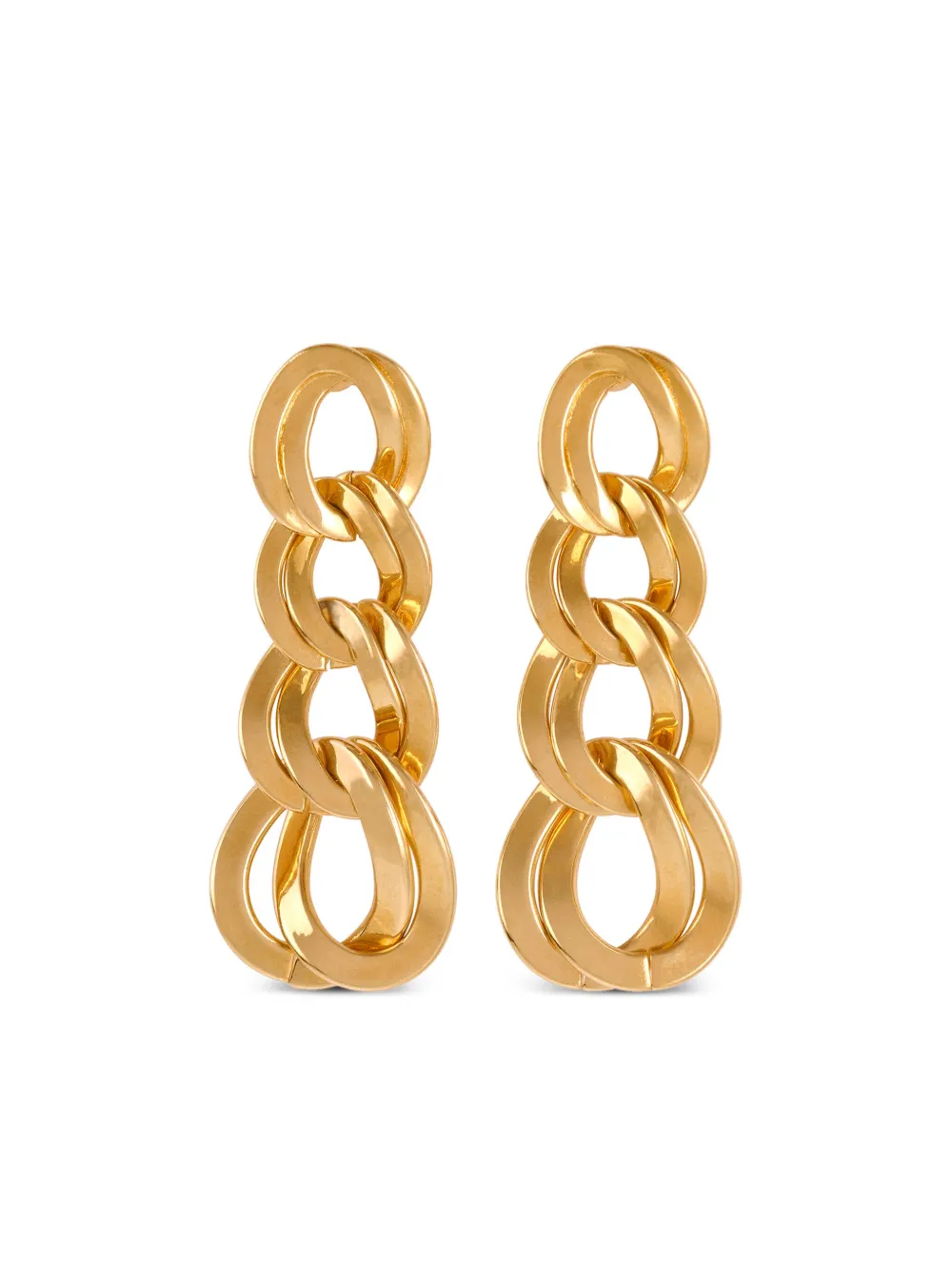 1980s chain-link drop earrings