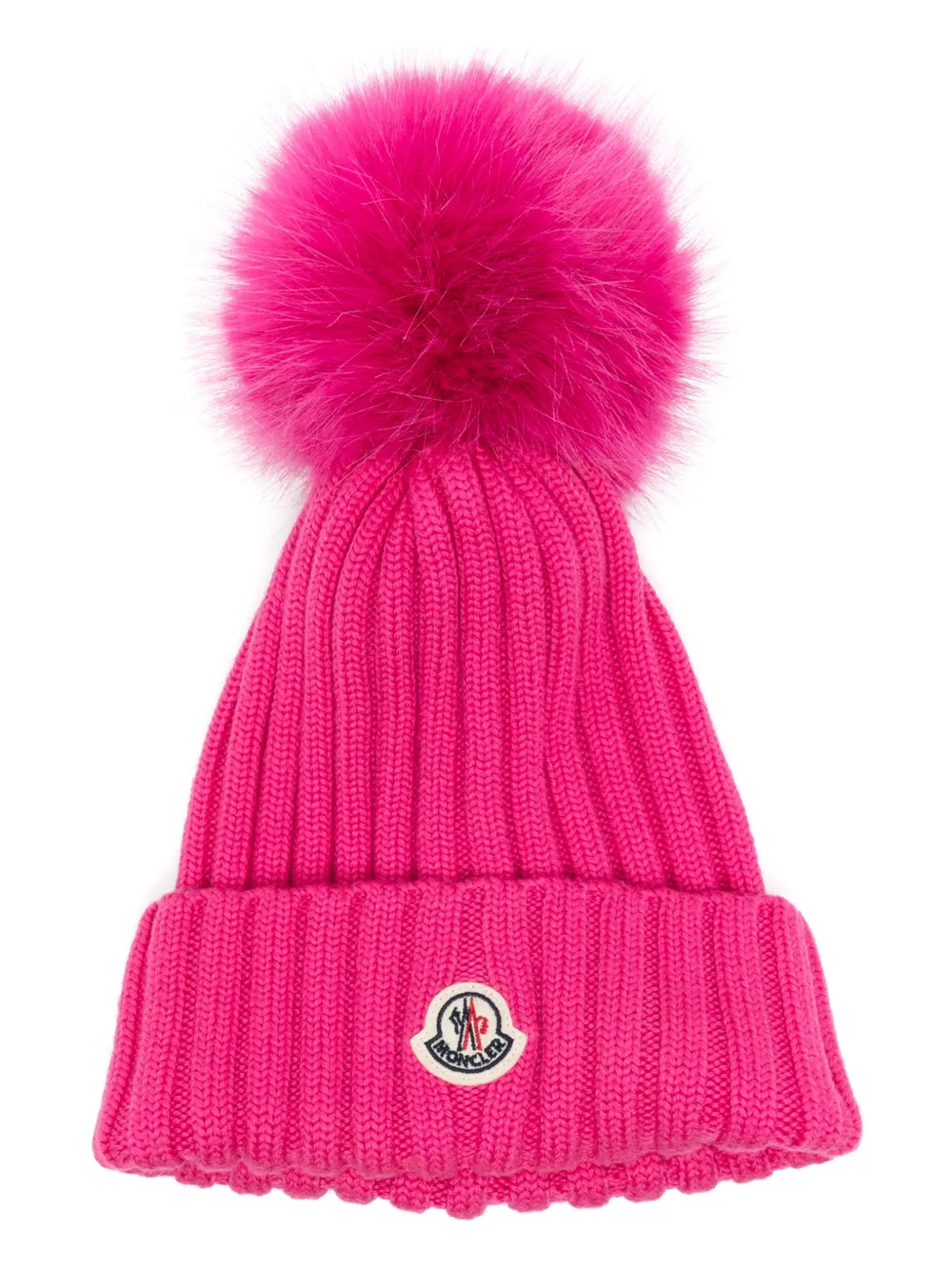 Moncler Muts met logopatch Roze