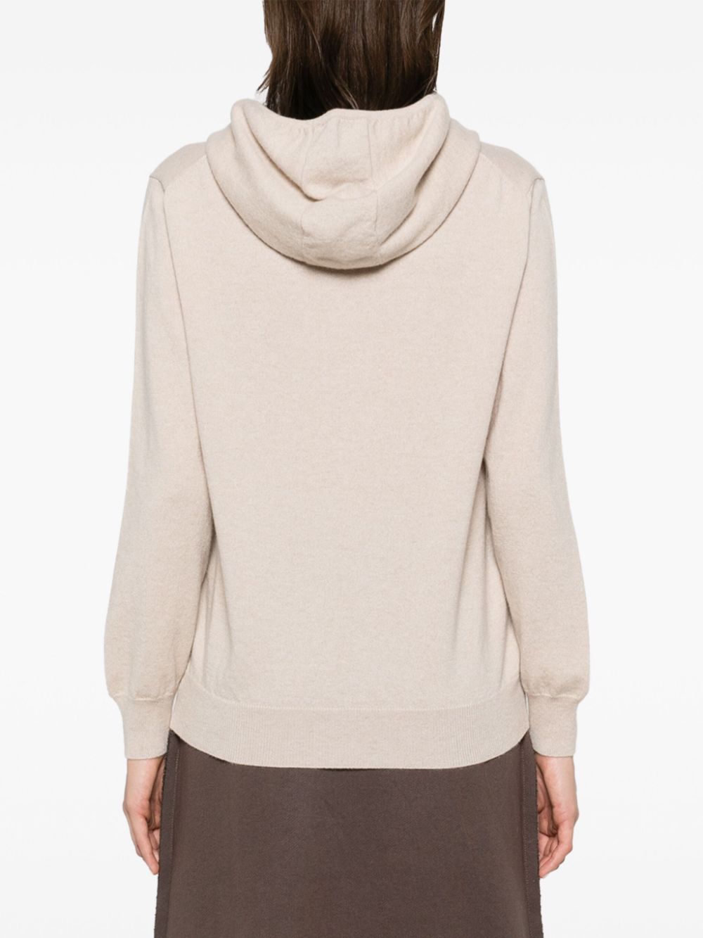 Shop Malo Cashmere Hoodie In Neutrals