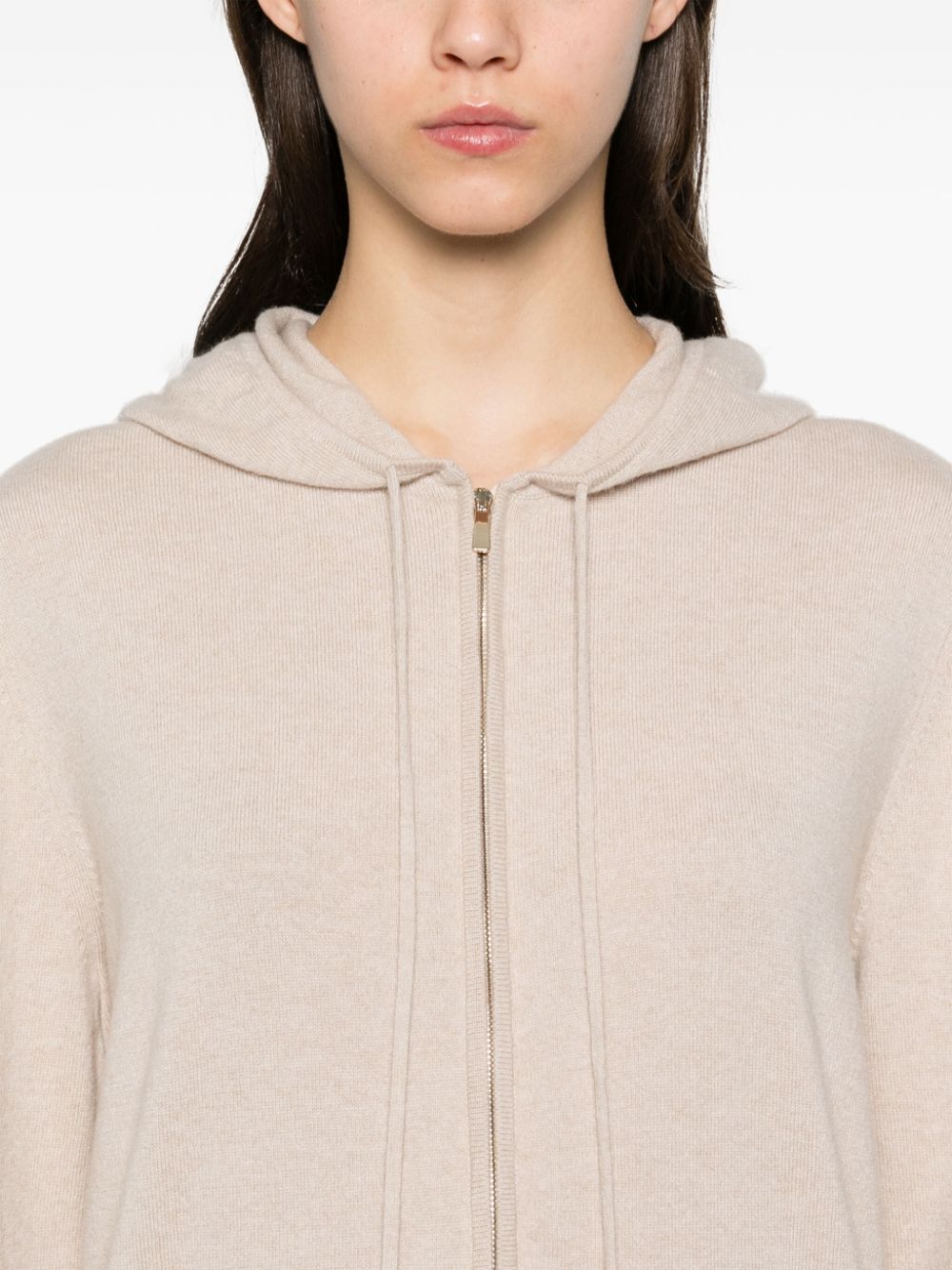 Shop Malo Cashmere Hoodie In Neutrals