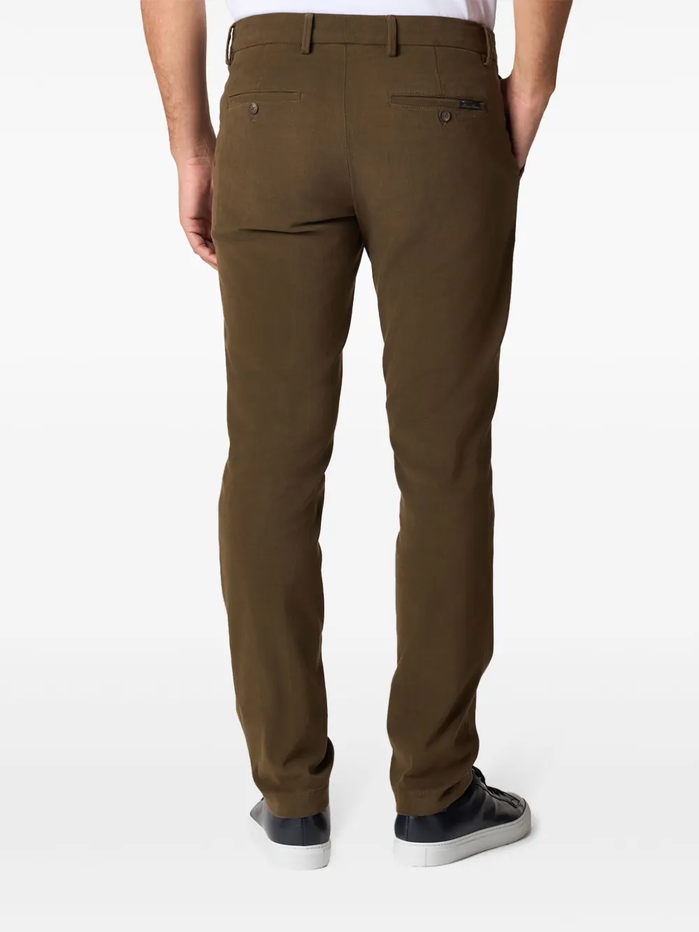 Brooks Brothers Plooibroek met toelopende pijpen Groen