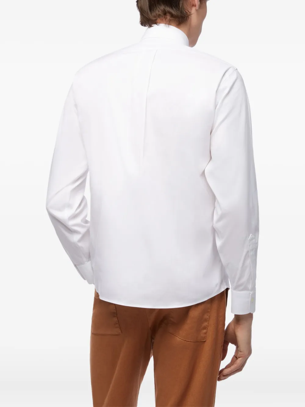 Brooks Brothers Button-down overhemd met zak Wit