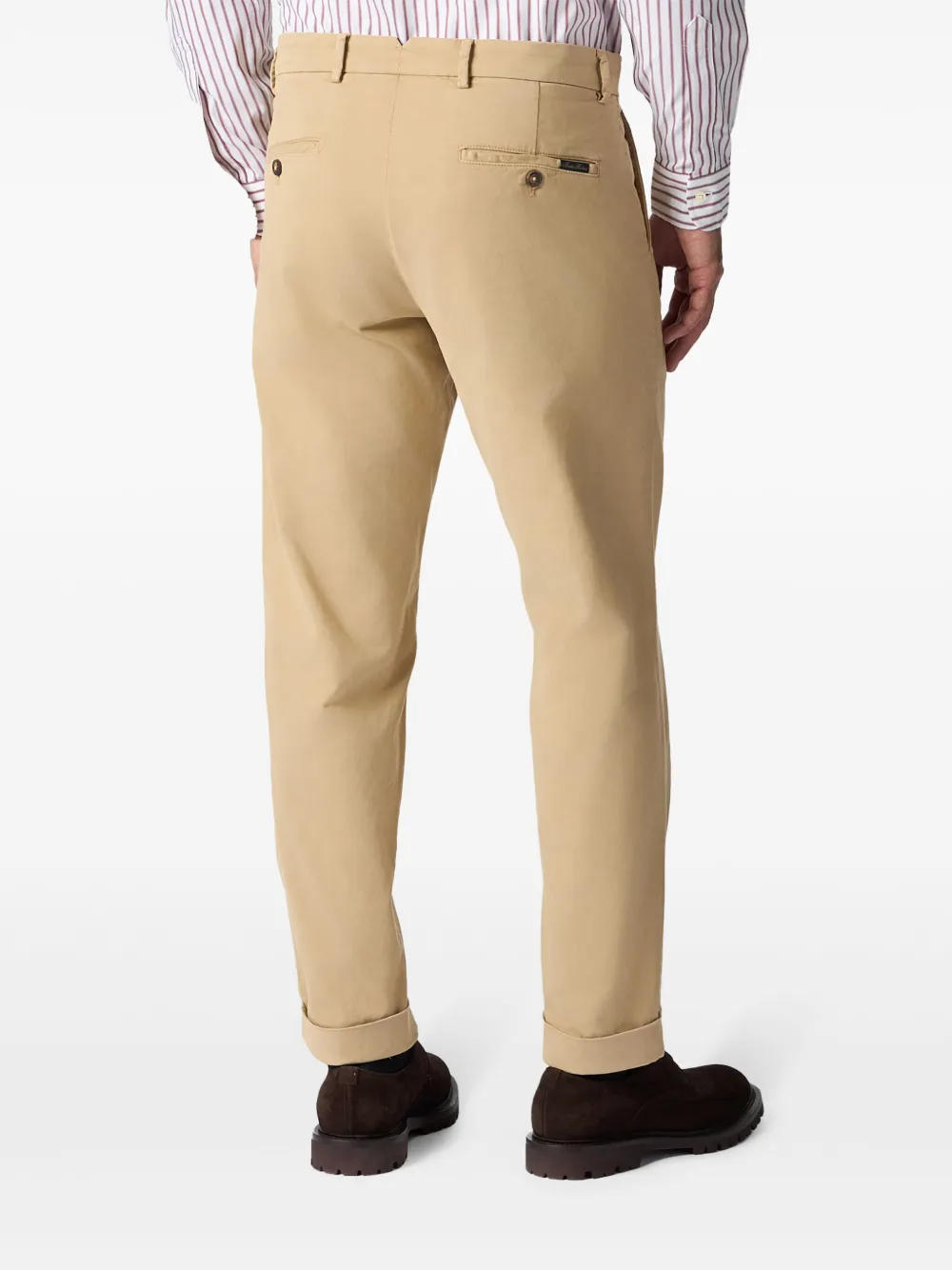 Brooks Brothers Chino met toelopende pijpen Beige