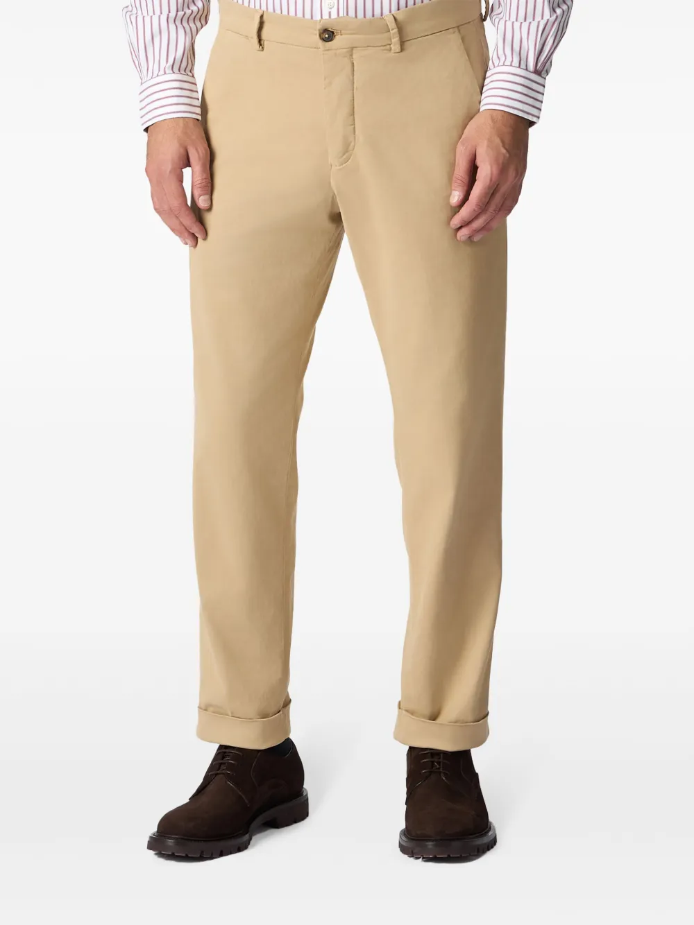 Brooks Brothers Chino met toelopende pijpen - Beige