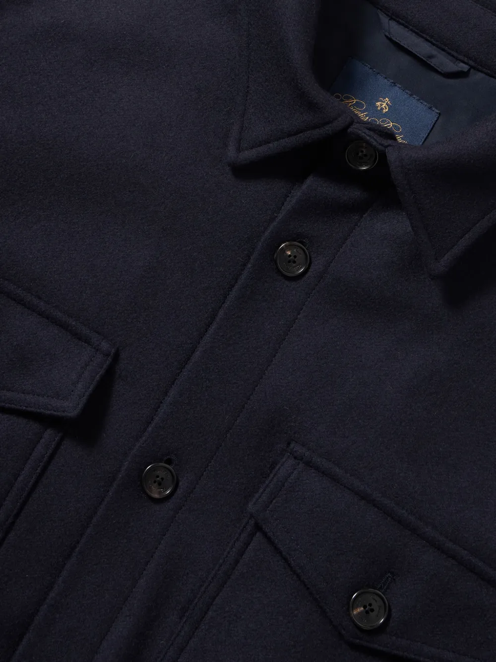 Brooks Brothers Shirtjack met platte zak Blauw