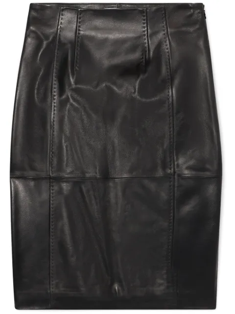 Brooks Brothers high-waisted leather pencil skirt