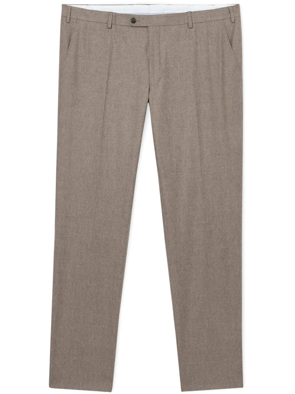 Brooks Brothers Plooibroek met toelopende pijpen Beige