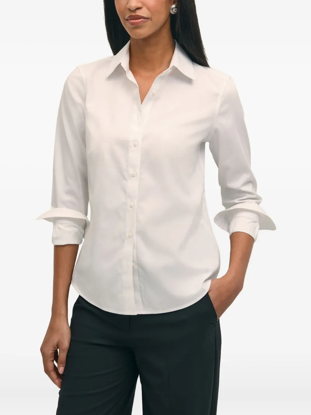 Brooks Brothers Blouse met lange mouwen Wit