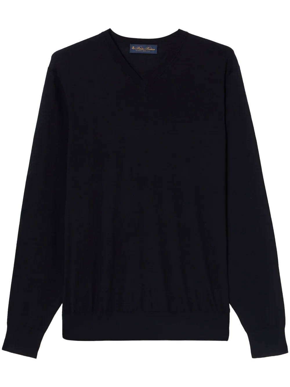 Brooks Brothers Maglione in lana merino con scollo a V - Blu