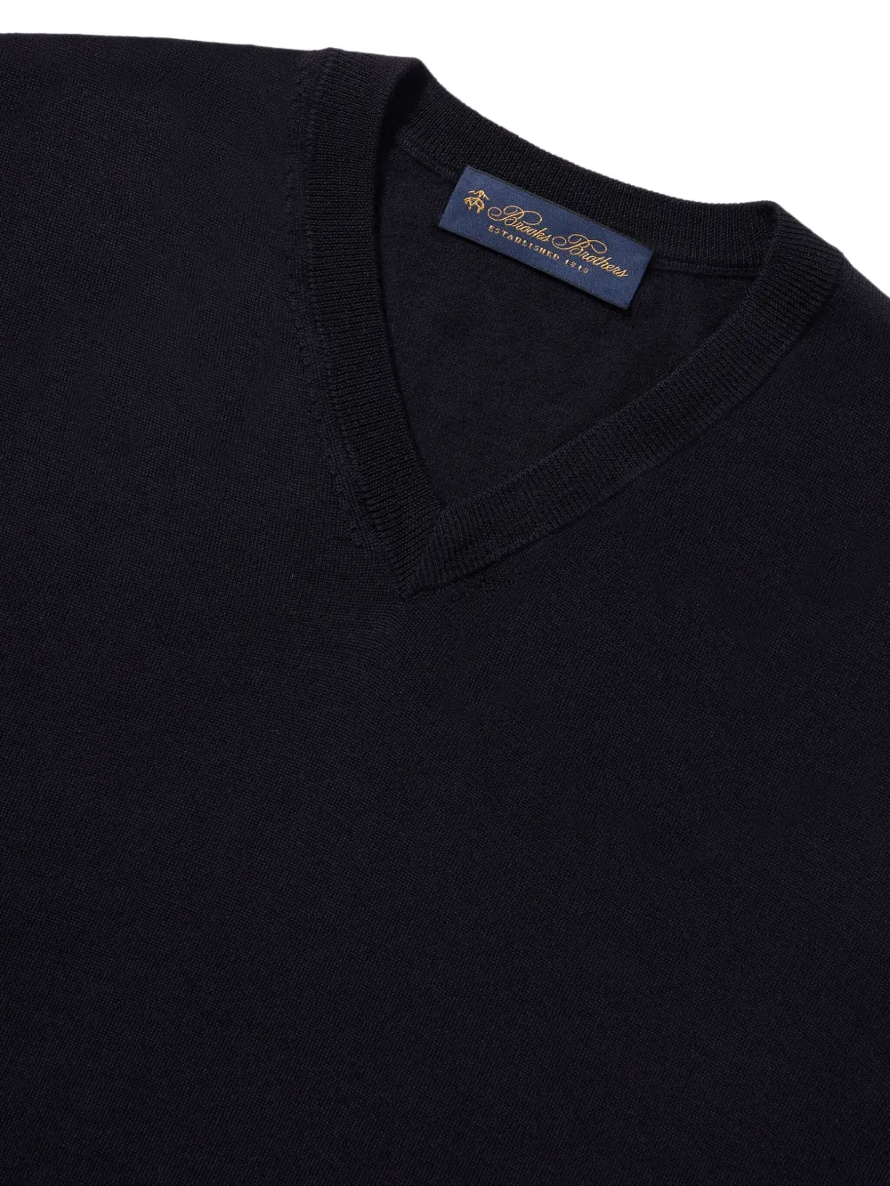 Brooks Brothers Trui met V-hals van merinowol Blauw