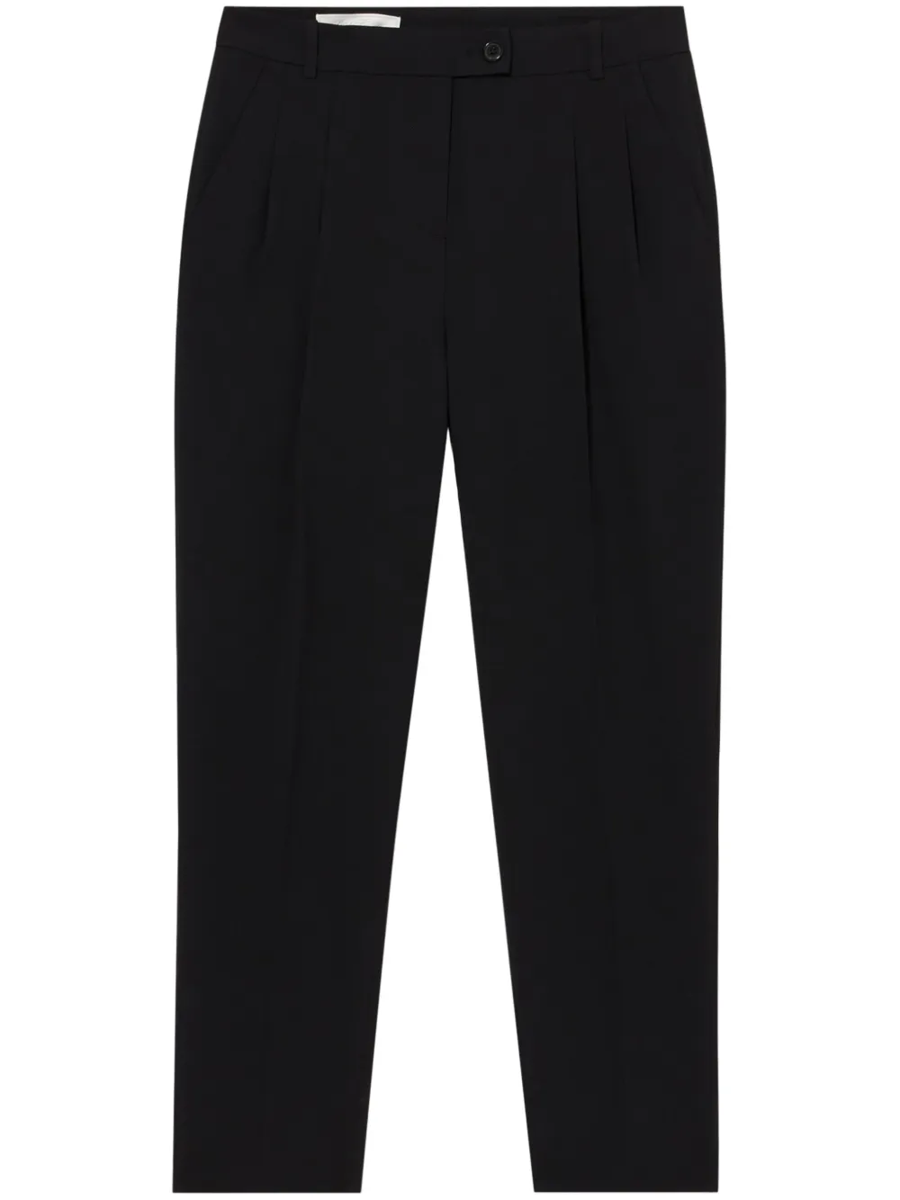 Brooks Brothers Cropped twill straight broek Zwart