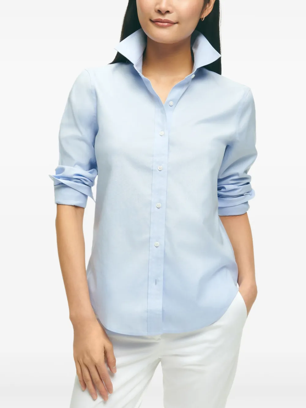 Brooks Brothers long-sleeve button-down shirt Blauw