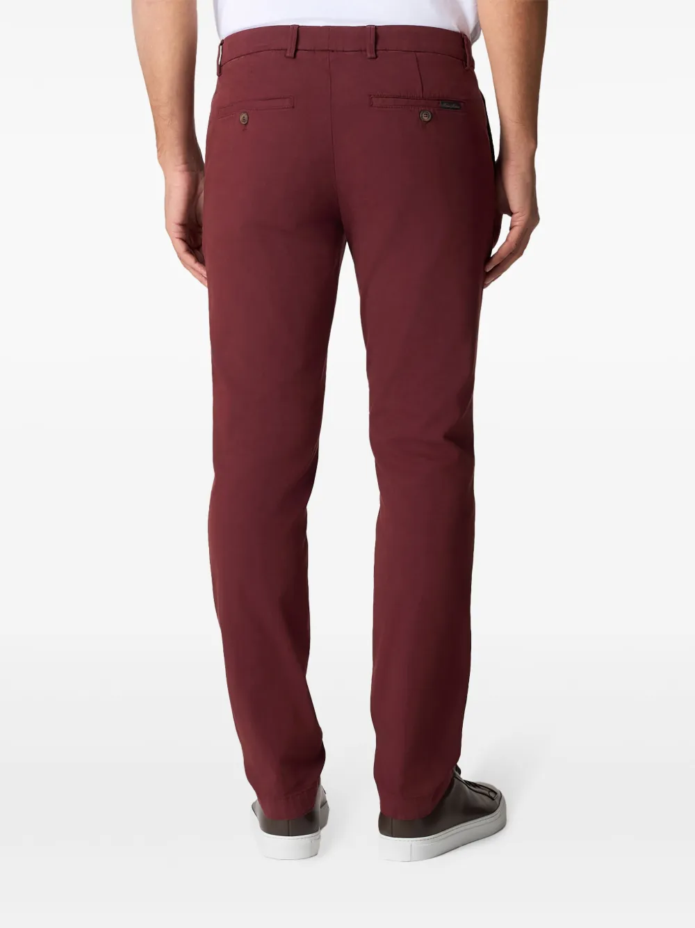 Brooks Brothers Skinny katoenen chino Rood