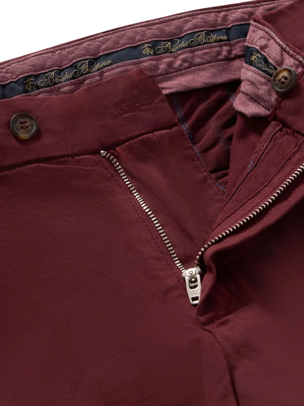 Brooks Brothers Skinny katoenen chino Rood