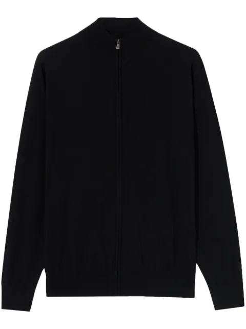 Brooks Brothers zipped merino-wool cardigan