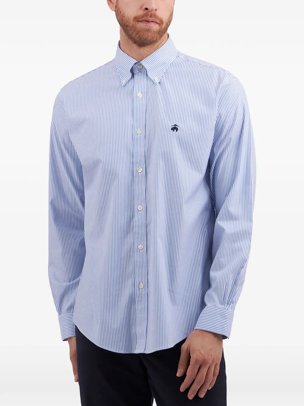 Brooks Brothers Camicia a righe con bottoni - Blu