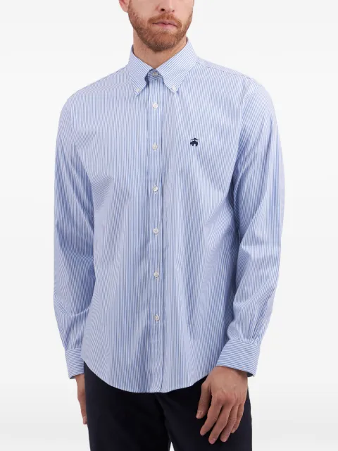 Brooks Brothers striped-pattern buttoned shirt