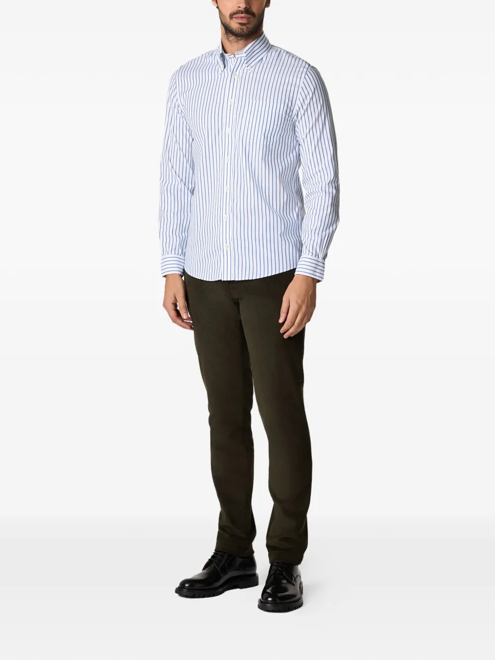 Brooks Brothers Gestreept overhemd Wit