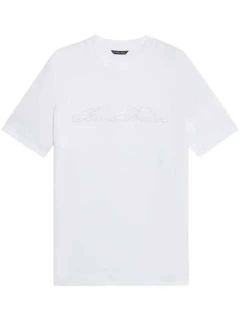 Brooks Brothers logo-embroidered cotton T-shirt 