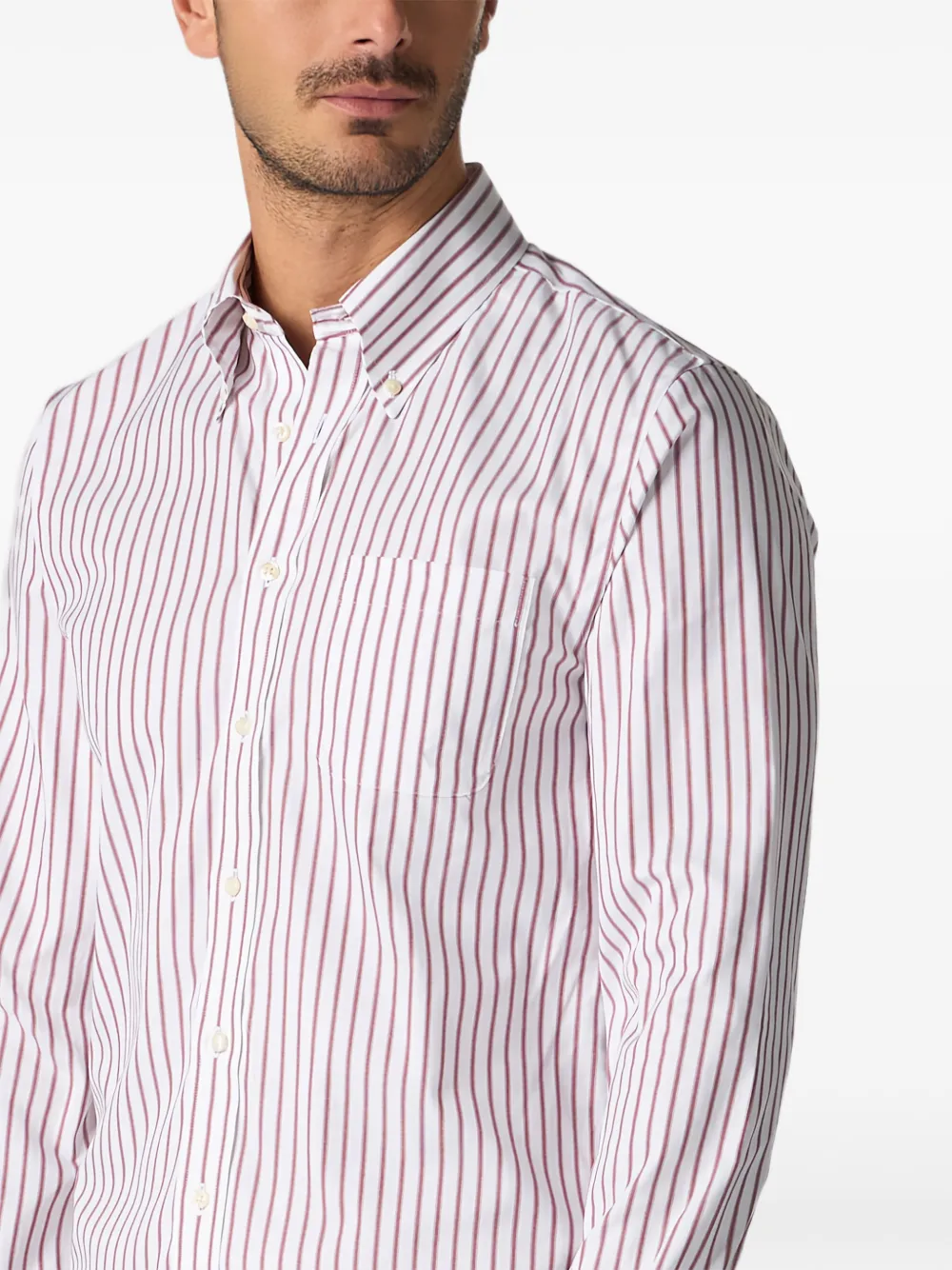Brooks Brothers Gestreept overhemd Wit