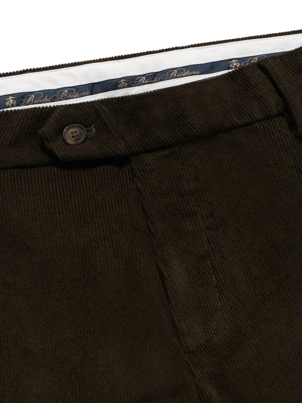 Brooks Brothers Ribfluwelen chino Groen
