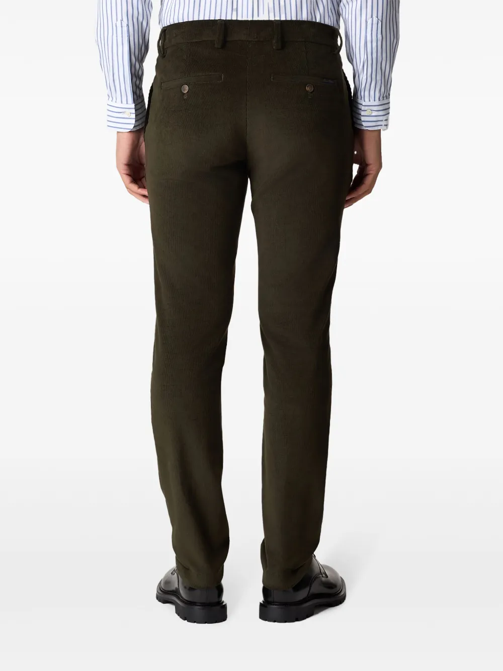 Brooks Brothers Ribfluwelen chino Groen