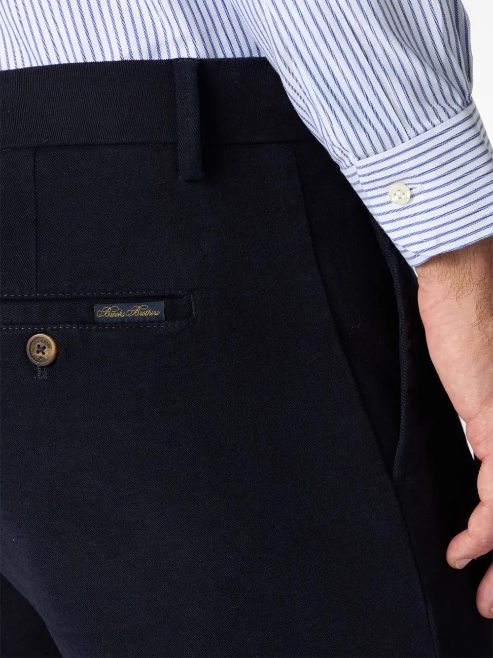 Brooks Brothers Skinny katoenen chino Blauw