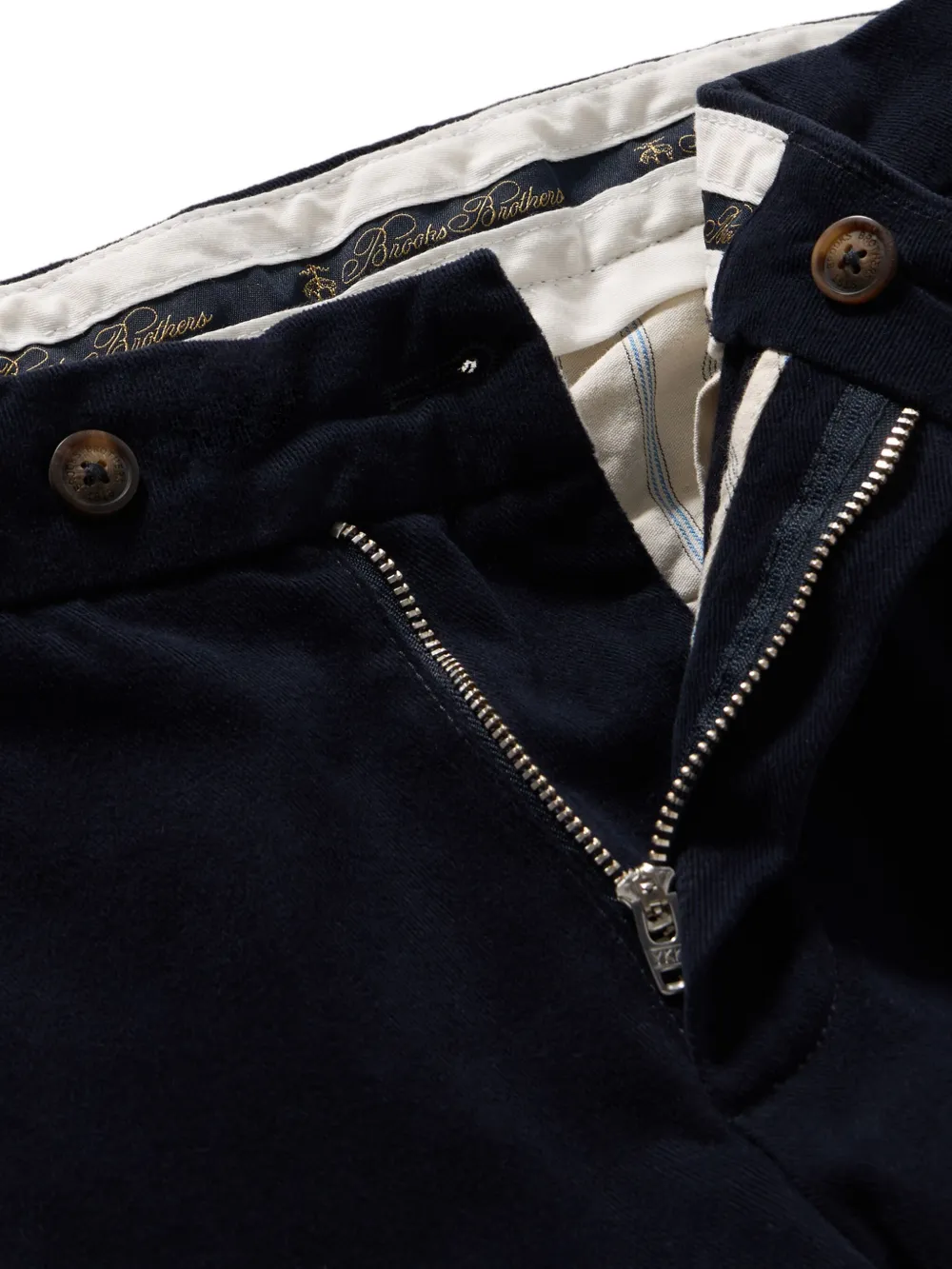 Brooks Brothers Skinny katoenen chino Blauw