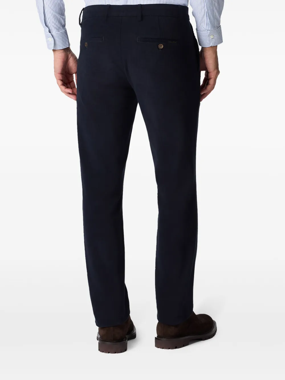 Brooks Brothers Skinny katoenen chino Blauw