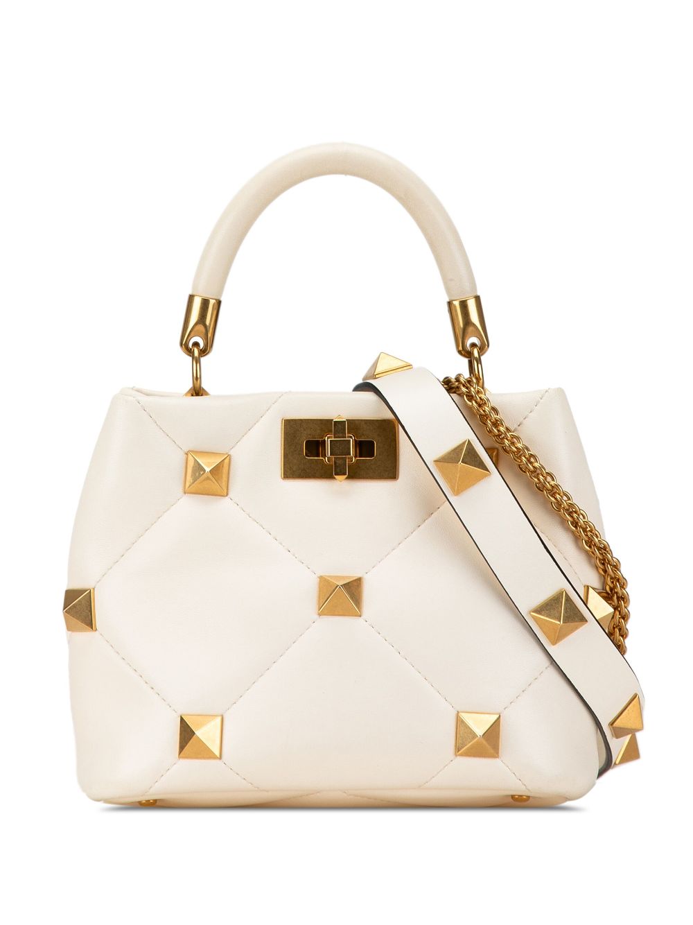 Valentino Garavani Pre-Owned 2000-2023 Small Roman Stud satchel - White