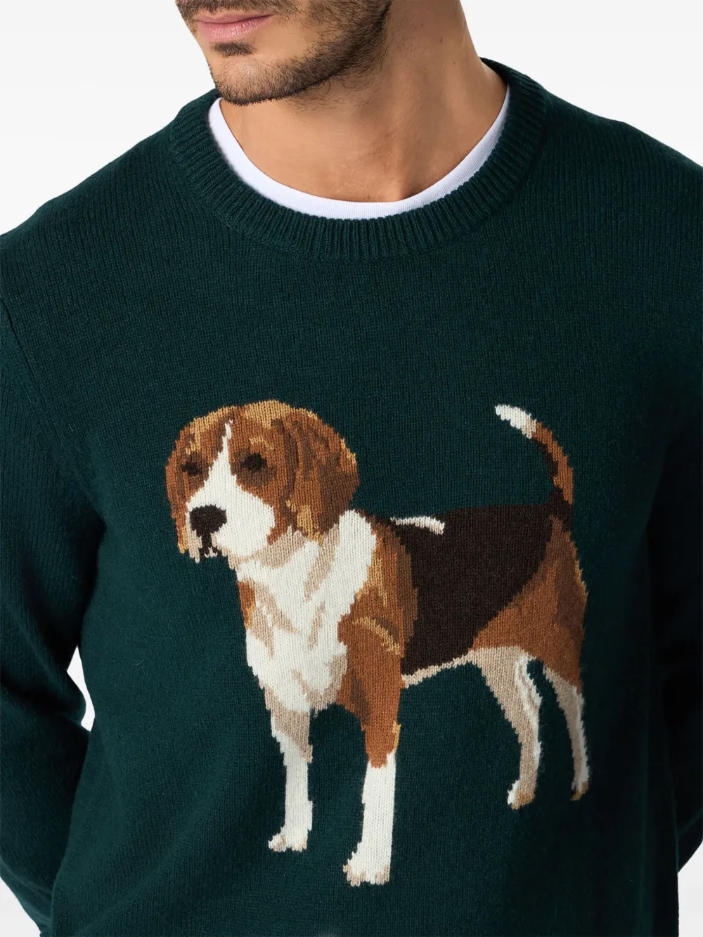 Brooks Brothers Intarsia trui met patroon - Groen