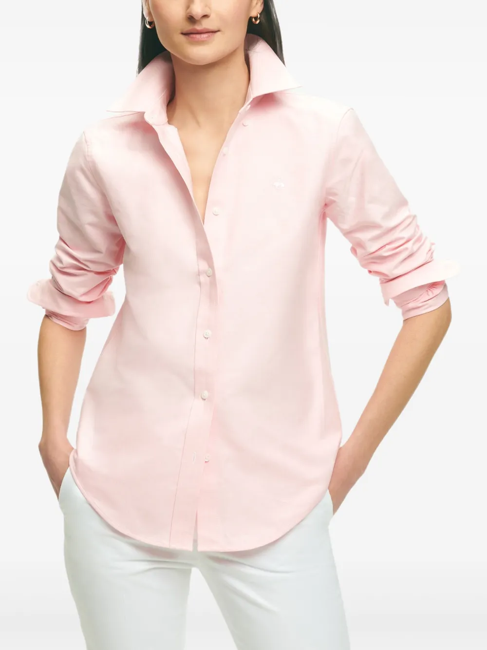 Brooks Brothers embroidered-logo oxford shirt Roze