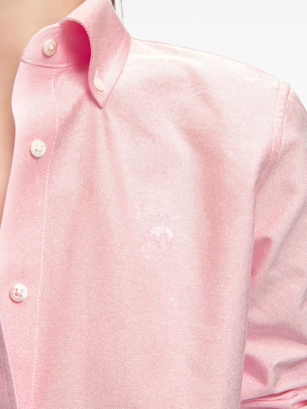 Brooks Brothers embroidered-logo oxford shirt Roze