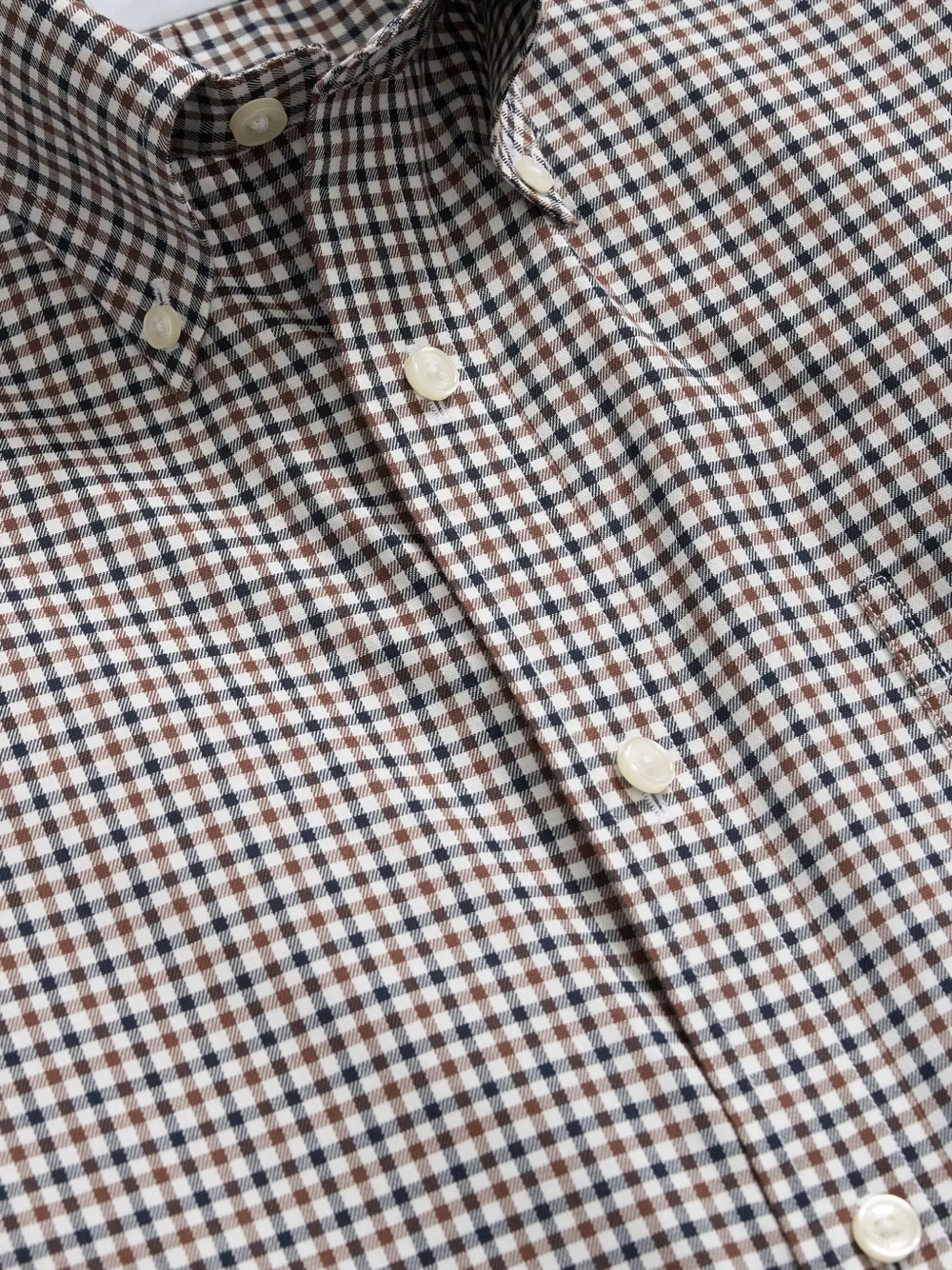 Brooks Brothers Geruit overhemd Beige