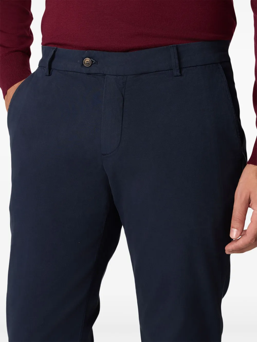 Brooks Brothers Slim-fit chino Blauw