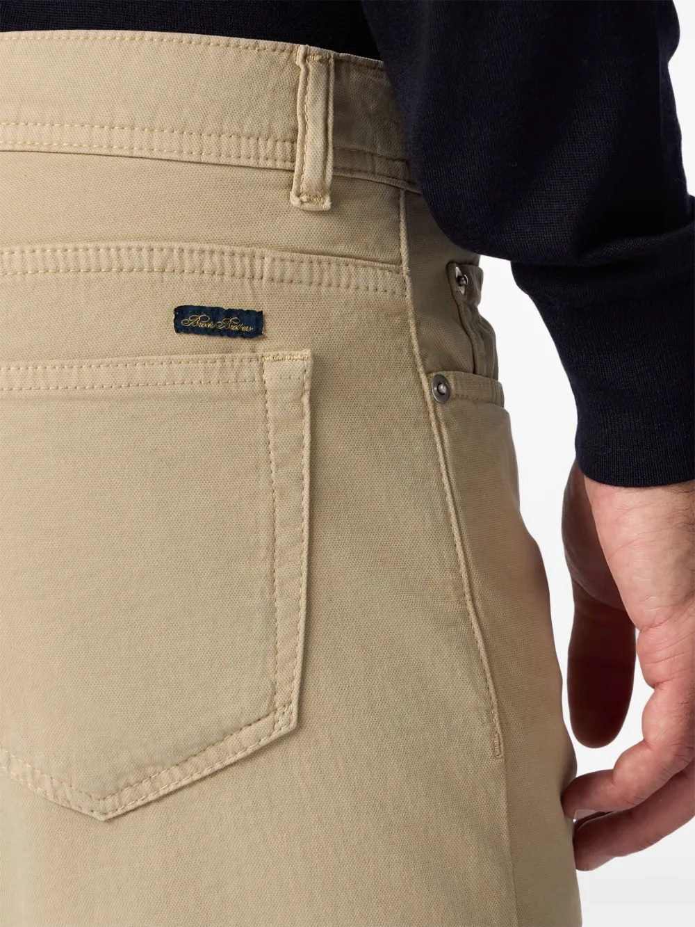 Brooks Brothers Broek met toelopende pijpen Beige