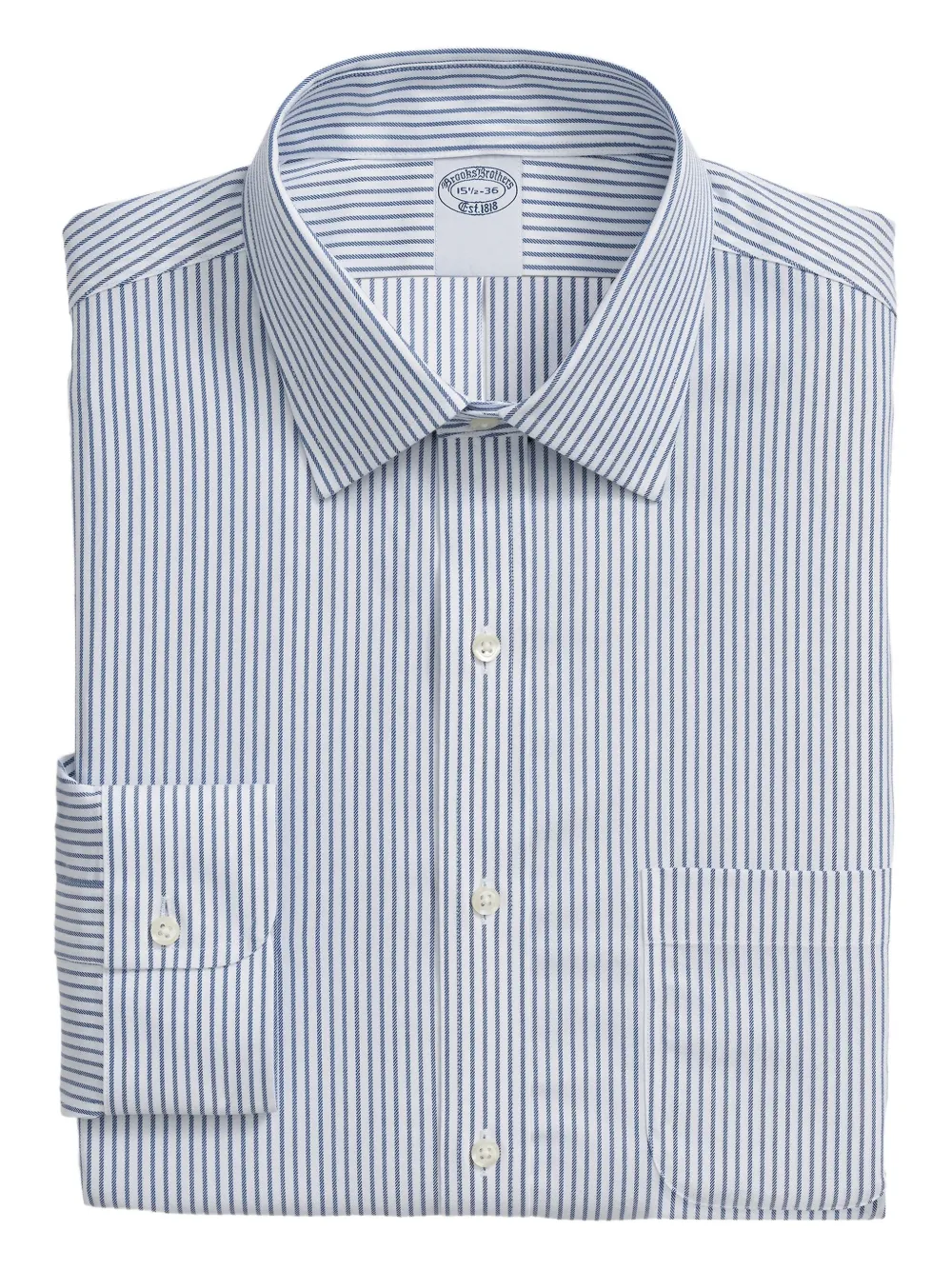 Brooks Brothers striped-pattern long-sleeve shirt | White | Image 1