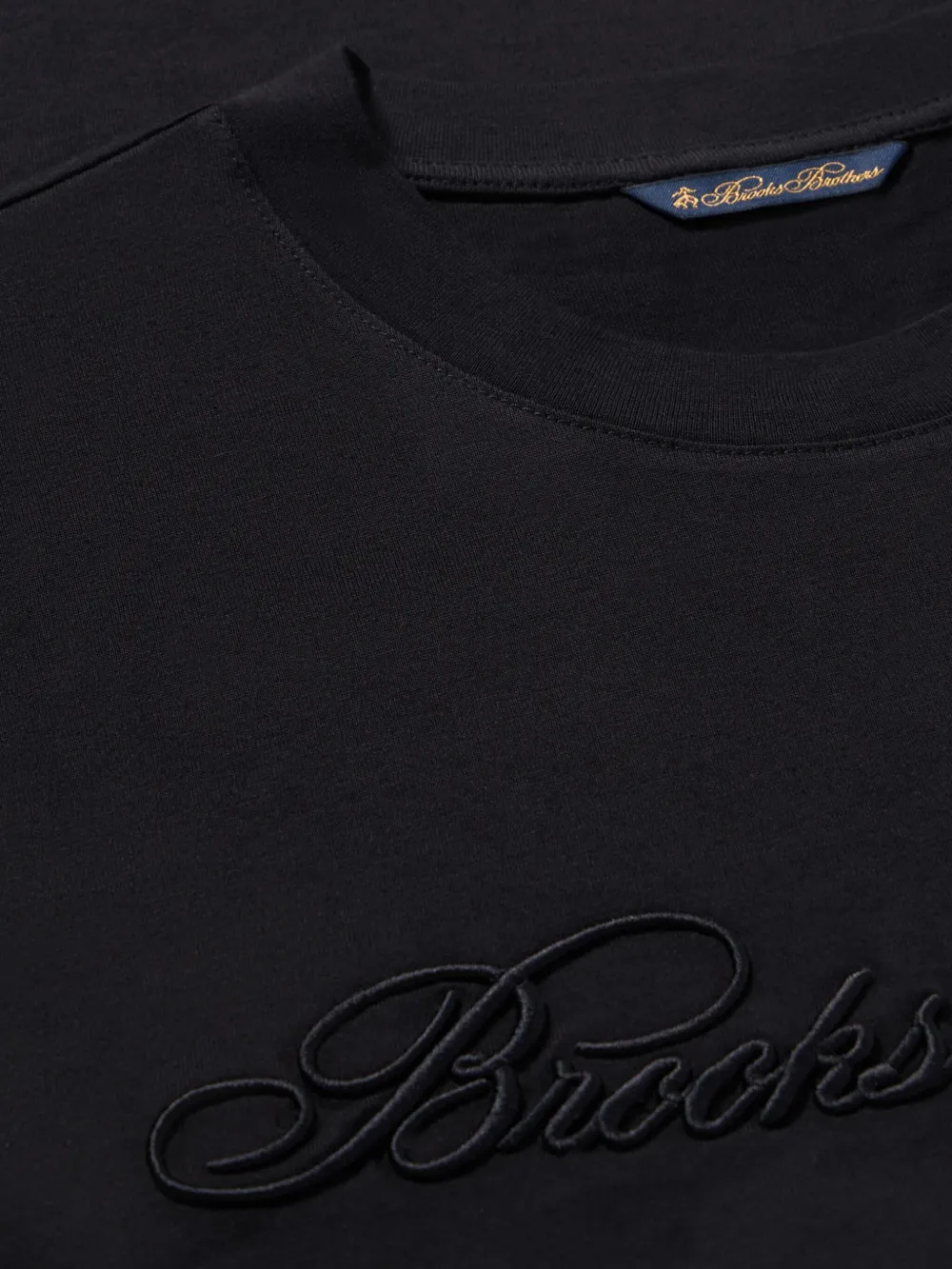 Brooks Brothers T-shirt met geborduurd logo - Zwart