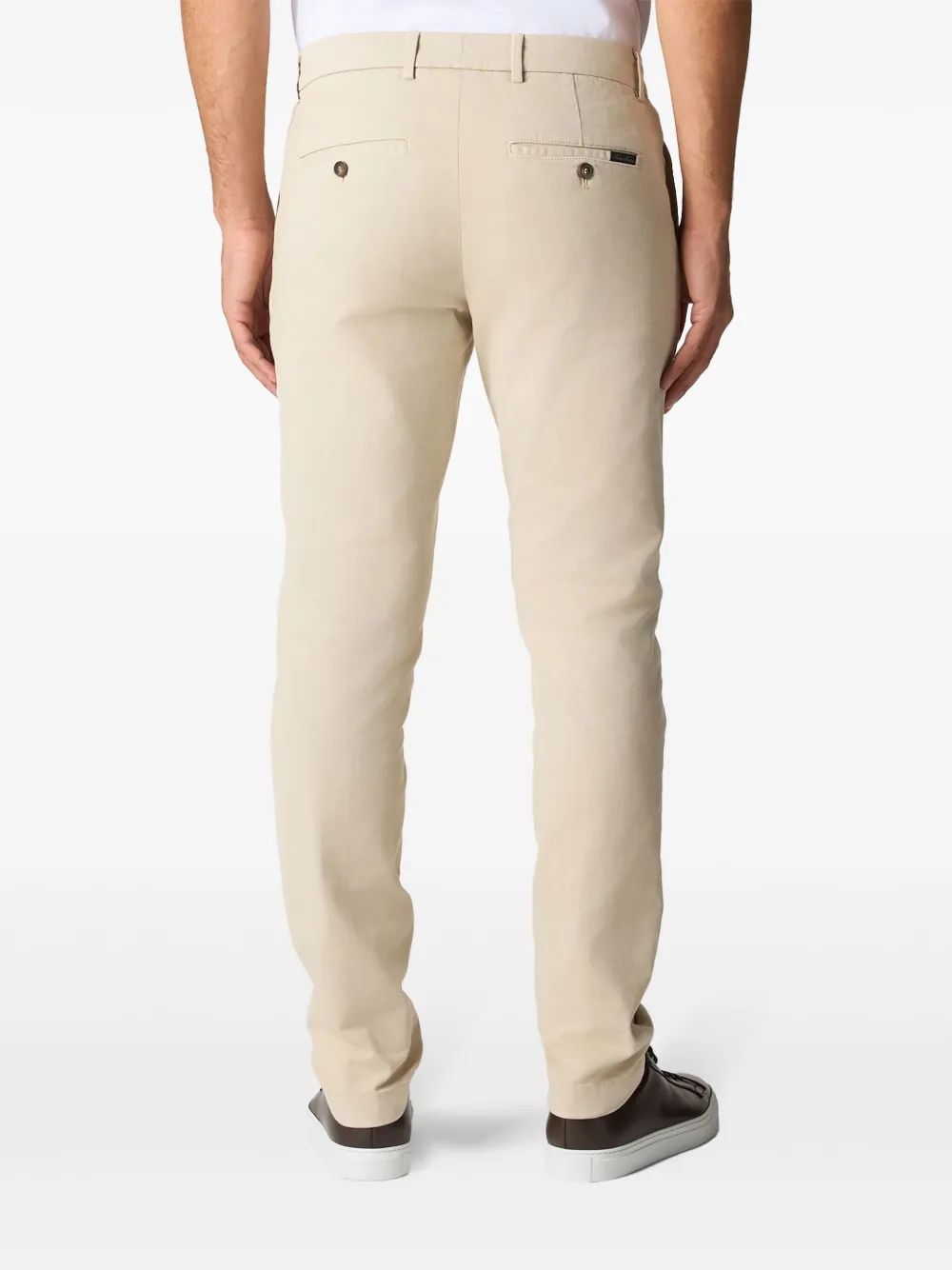 Brooks Brothers Skinny katoenen chino Beige